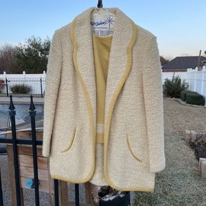 Lili Ann Knit made in London suit shirt skirt blazer set